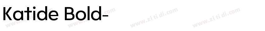 Katide Bold字体转换
